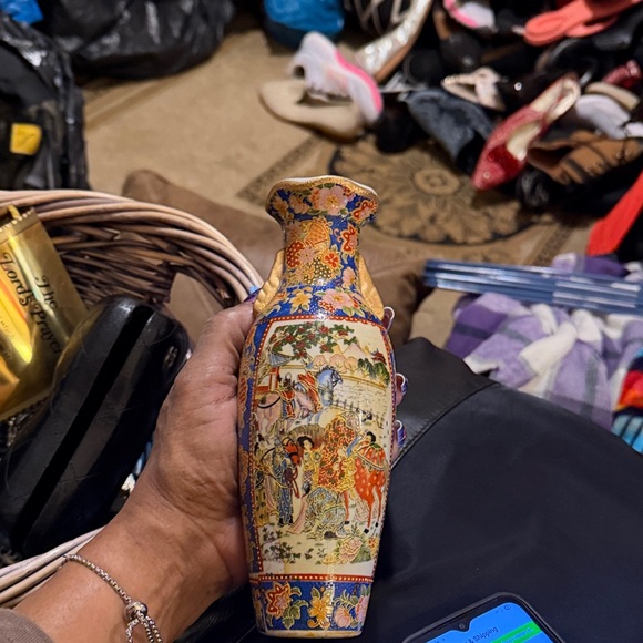 Colorful Ceramic Vase with Intricate Design